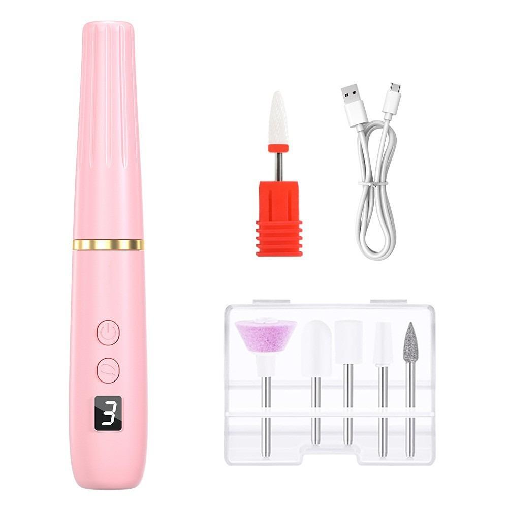 Multiple Gears Electric Nail Drill Machine Nail Polishing Tool  Pedicure Treatment розовый