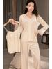 2025 Gold Velvet Autumn Pajamas: Comfortable Casual Two-Piece Homewear Set