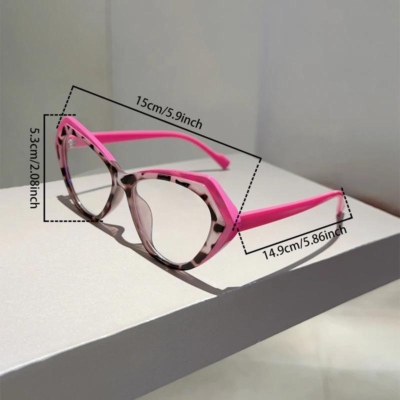 Fashion Cat Eye Glasses Women New Fashion Multi-color Rim Eyeglasses Trendy Chic Design Blue Light Blocking Eyewear