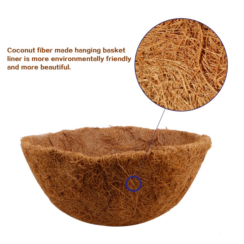 4 Stück Kokosfasereinsätze 14 Zoll Durchmesser Dick Zirkulierend Vorgeformt Runde Einsätze