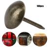 100Pcs Upholstery Nail Antique Brass Iron Furniture Decorative Drawing Pin Accessories 11x17mm