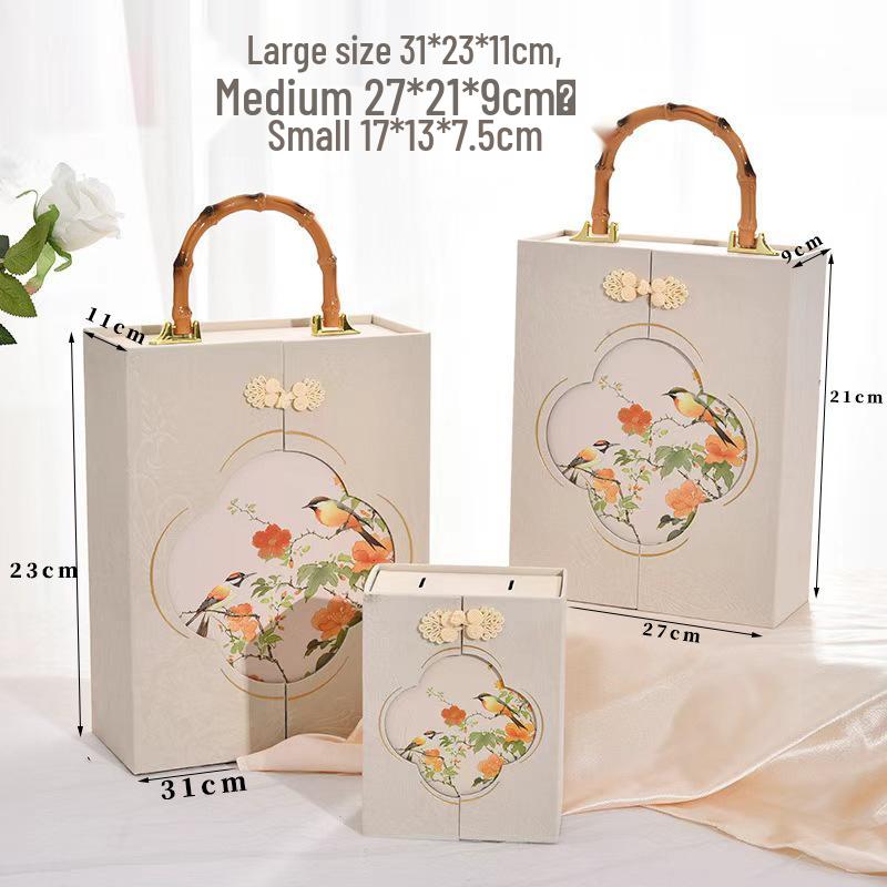 Бархатная китайская коробочка для подарков на свадьбу: Элегантная упаковка для подарков-конфет подружкам невесты Small 17*13*7.5cm шампанского