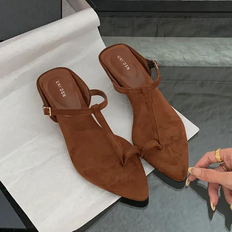 

Fashion Fashion T Tied Design Brand Slippers Women Sexy Clip Toe Wedges Slide Sandals Summer Concise Comfortable Casual Women Flip Flops 39 коричневый