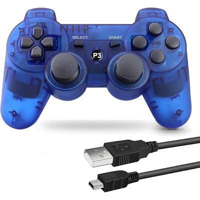 Sony DualShock 3 Wireless Controller Transparent Blue 6-Axis Sensor USB Compatible Gamepad