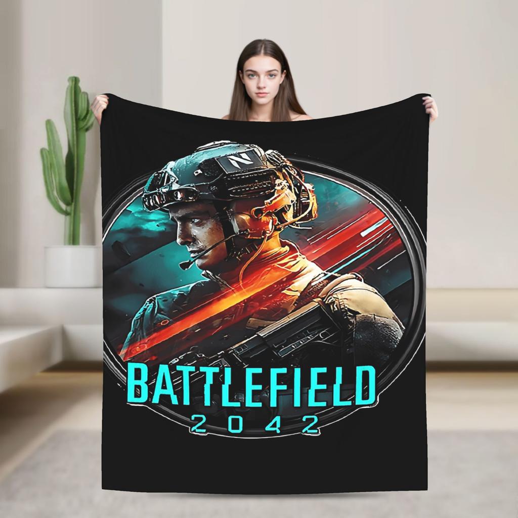 Battlefield 2042 Game Flannel Blanket  Soft Durable Throw Blanket for Home Decor Travel Funny Bedspread Sofa Bed Cover