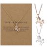 Collier Licorne Alliage Poney Carte Créative Chaîne Clavicule Mode Cadeau pour Femmes Amoureux Bijoux