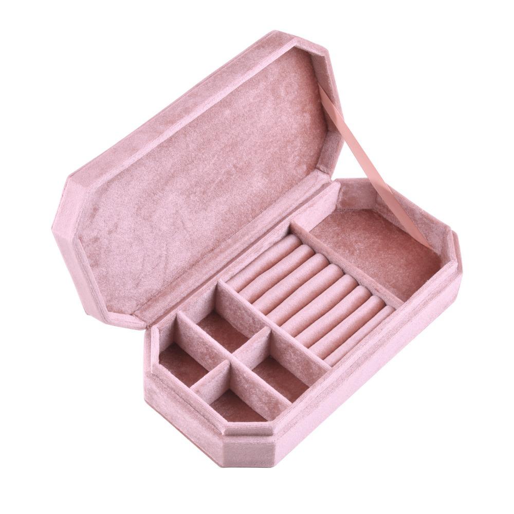 Rings Necklace Velvet Jewelry Holder Large Capacity Jewelry Storage Case Square Jewelry Box Gift