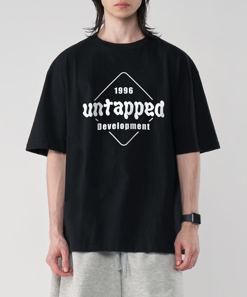 UNTAPPED STUDIO Square Signature Pure Cotton Big Oversized Short Sleeve T-Shirt 2 Colors