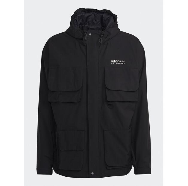 Mid-season Jacket Adidas Adventure HK4996 Black Loose Fit