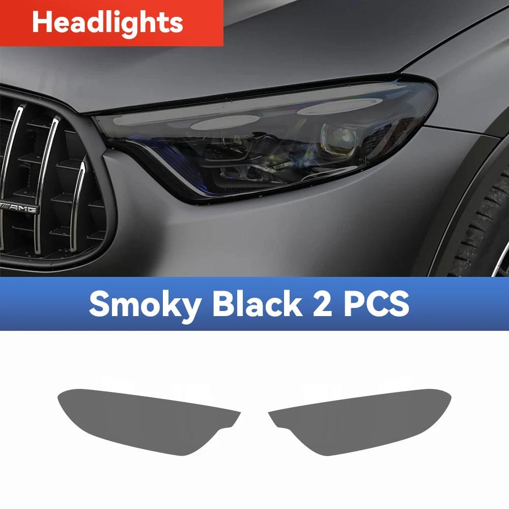 For Mercedes Benz AMG GLC 43 53 63 2024-2026 Car Headlight Protective Film TPU Pre Cut Anti-Scratch Headlight Vinyl Film