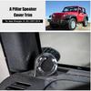 A-Pillar Speaker Cover Bezel Trim Interior Accessories for 2007-2014 Jeep Wrangler JK JKU (Chrome)