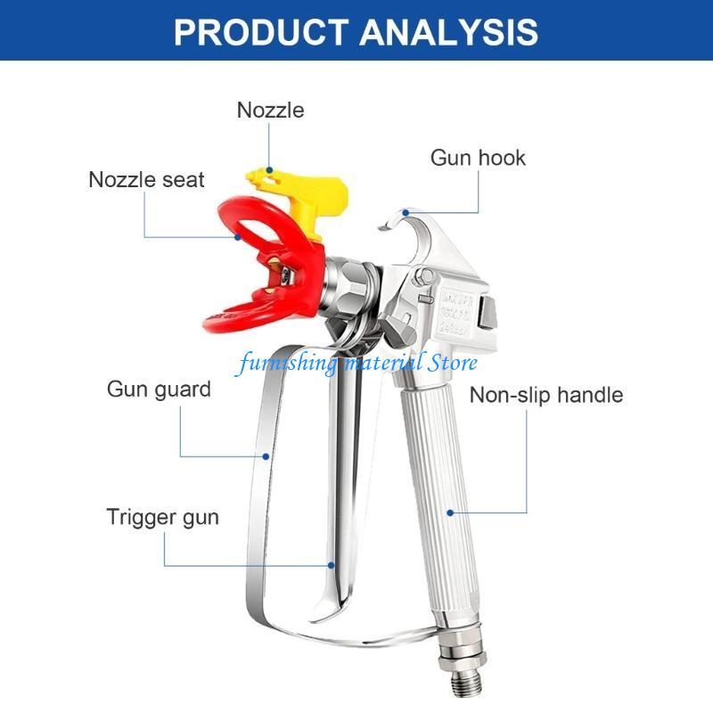 Y5GD Airless Paint Sprayer Guns High Pressure 3600PSI Tip Joint for Pump Sprayer Parts Accessories