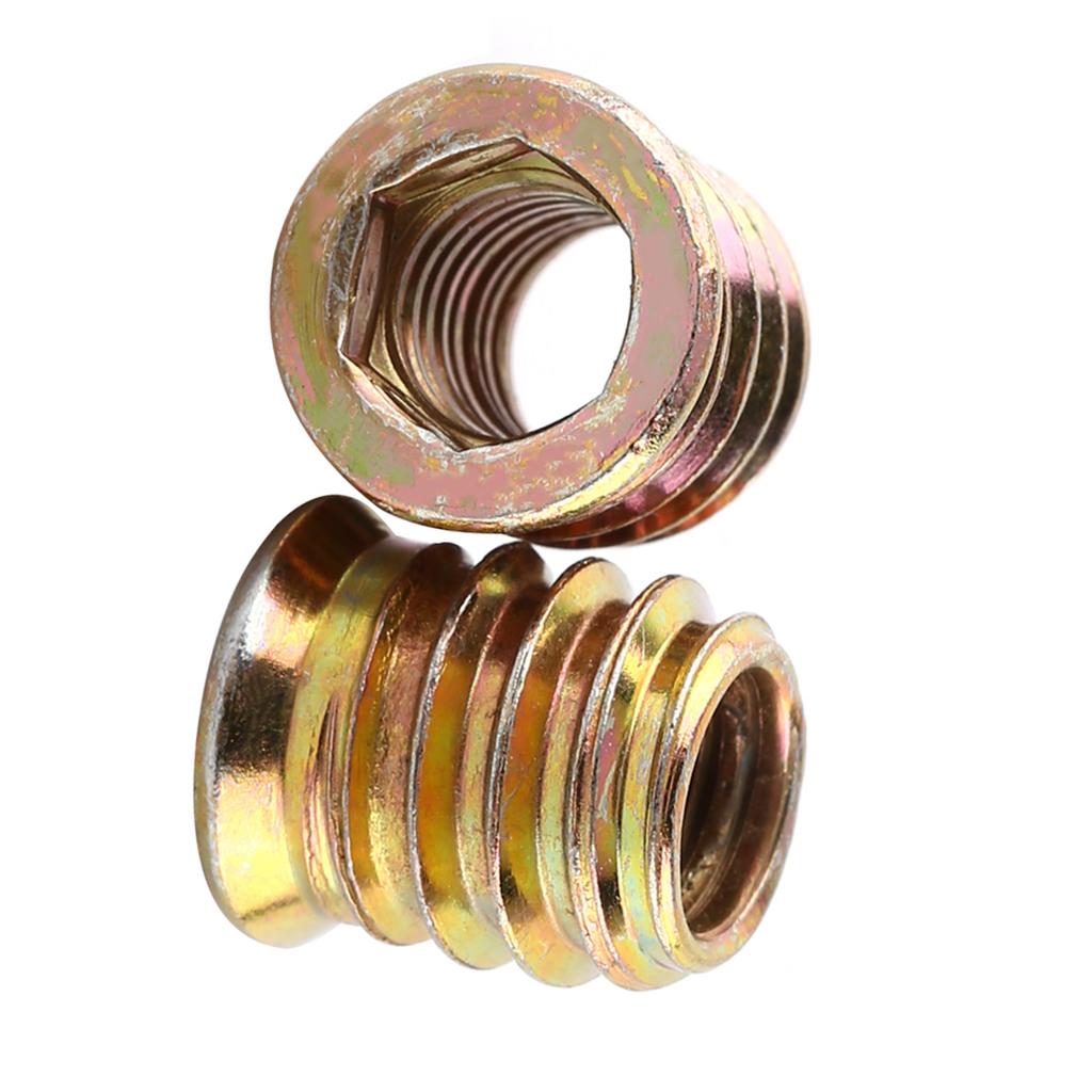 Wood Threaded Insert Nuts Zinc Plated Carbon Steel Furniture Nut (M8*15mm)