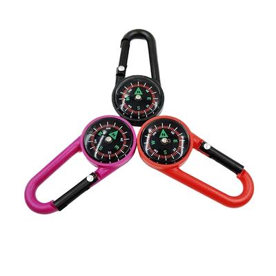 Mini Lightweight Compass, Portable Carabiner Keychain Compasses, Outdoor Camping Tool, Mountaineering Tourism Survival Equipment