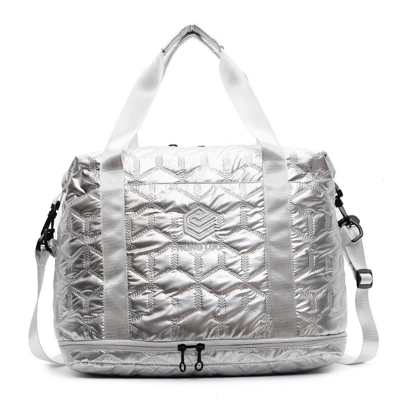 Women's models go out with shoe compartment fashion foreign trade portable ravel bag dry and wet separation casual fitness bag can be set with tie rod