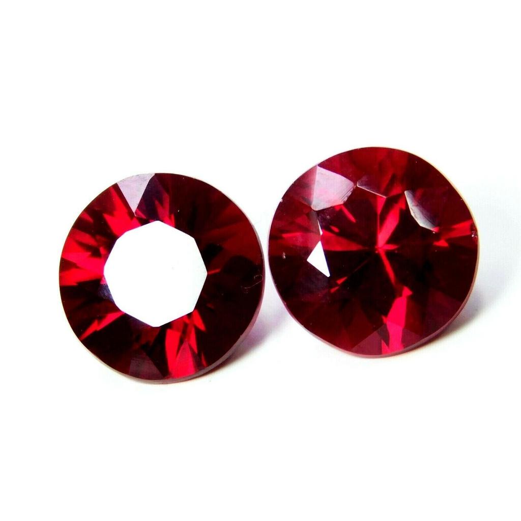 Natural Red Ruby Loose Gemstone 14.50 ct Round Cut Bloody for Jewelry Making and Gem Collections