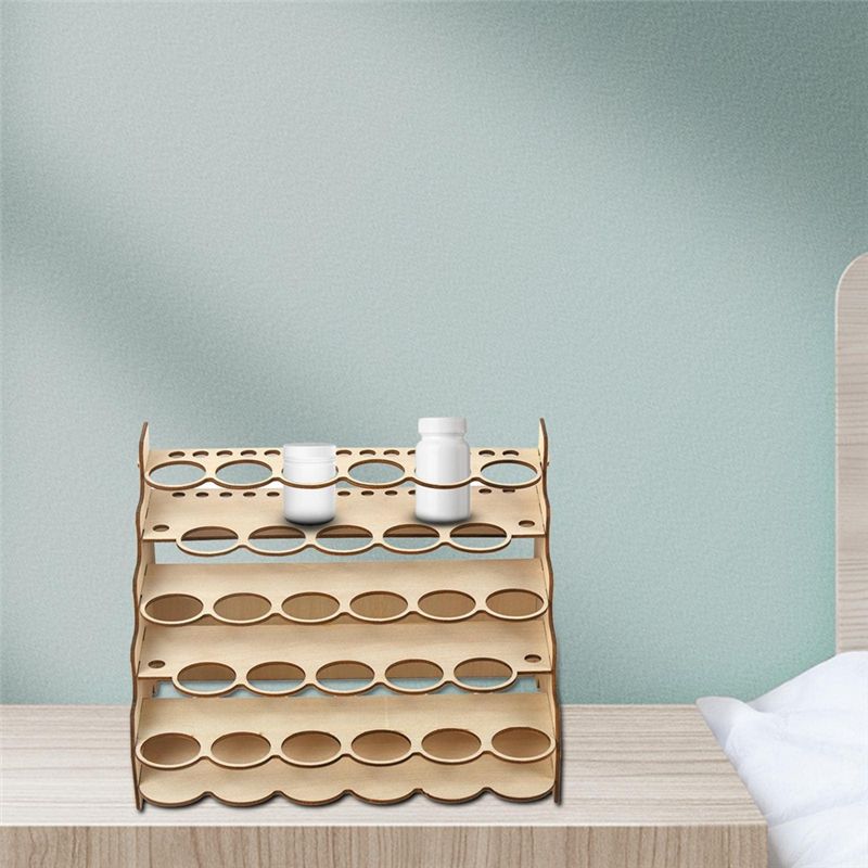 M-Modern-Model Paint Organizer Simple Multi-Layer Delicate Convenient Paints Holder DIY Pigments Shelf With Multiple Slots