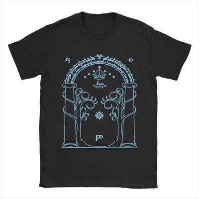 Gate To Moria One Tolkien Fellowship TShirt Unisex Women LLords Of The RRings Pure Cotton Tee Shirt Round Collar T Shirts