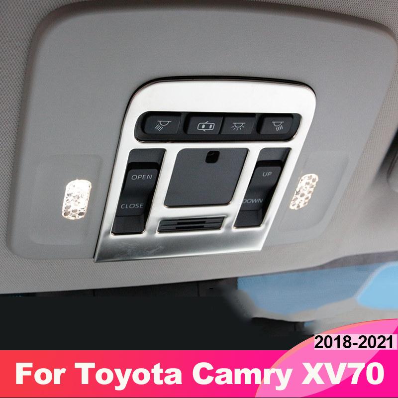 Car Roof Reading Light Decorative Trim Cover Interior Moulding For Toyota Camry XV70 2018    Accessories