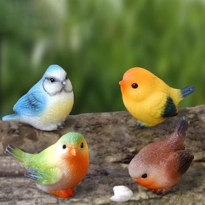Mini-Vogelfigur Kleine Harzvogel-Kuchenaufsatz Miniatur-Vogel-Tierfigur für Puppenhaus