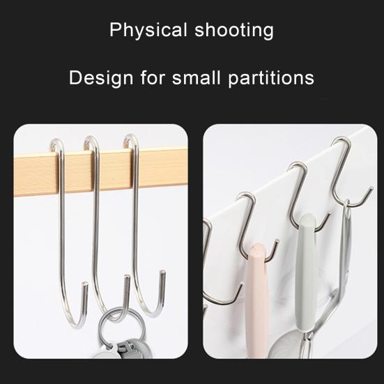 5 szt. haczyków do zasłon w kształcie litery S, łożysko antykorozyjne, wytrzymałe, antypoślizgowe, ze stali nierdzewnej