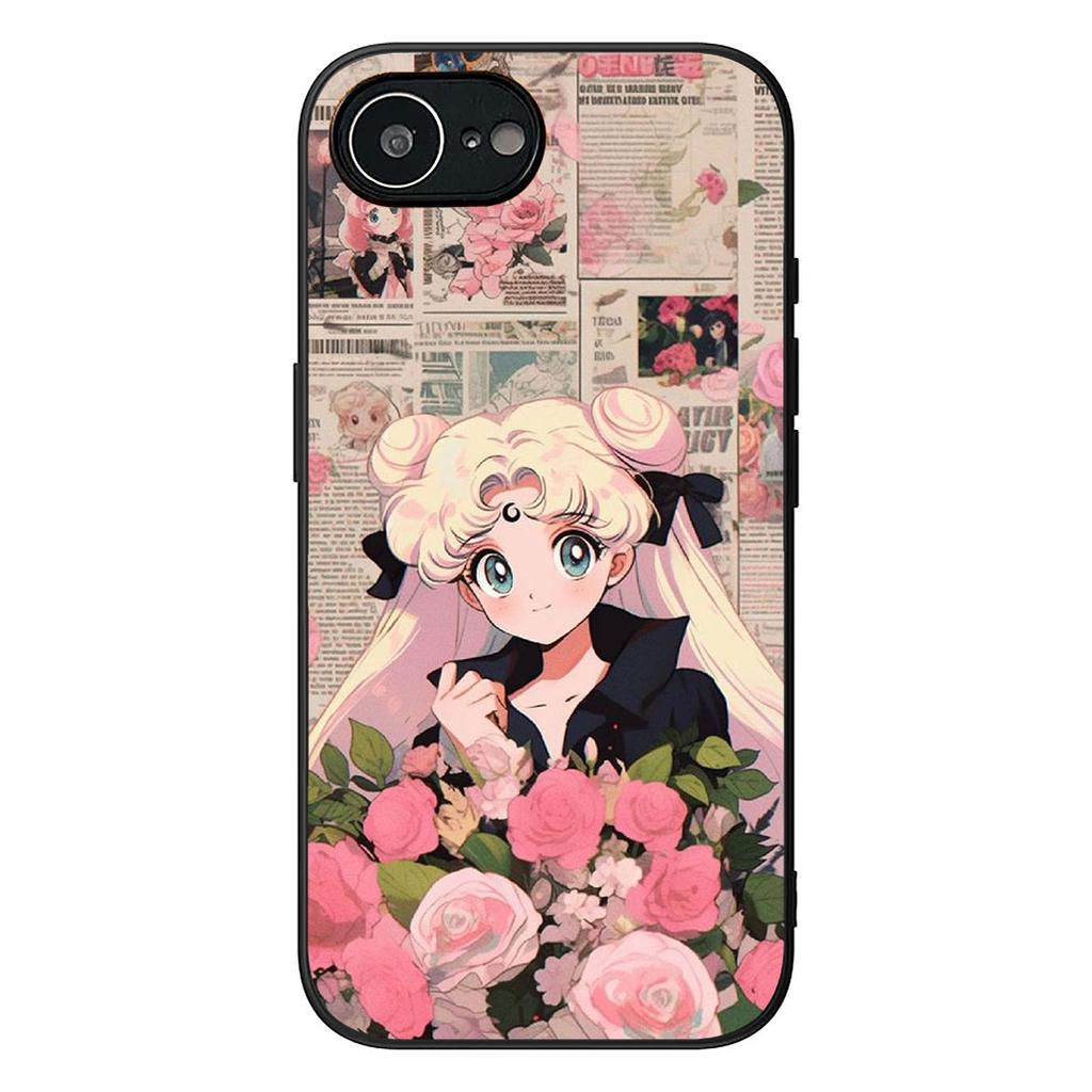 S-Sailors Anime Girl Moon Protective Cover for Apple iPhone 16 17 Air 14 15 Pro Max Plus 16+ 16E 14+ ProMax Phone Case