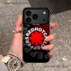 Chili Red RHCP Phone Case For iPhone 17,16,15,14,13,12,11,Pro,XS,Max,Plus,Mini,SE4,E Black Matte Shockproof Cover