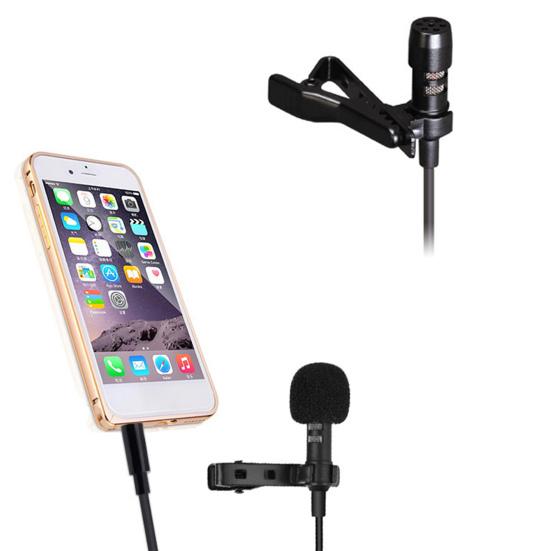 Microphone Flexible Easy to Use Metal Hands Free Lapel Mic for Podcast
