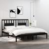 VidaXL Bed Frames Black Solid Pine Wood 200x200 Cm 3104087