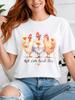 Wir Können Hendl Dieses Aquarell Hühner Mit Wein Und Schatten Weiche Herz Akzente Verspielter Wortspiel Stil Unisex Alles T-Shirt