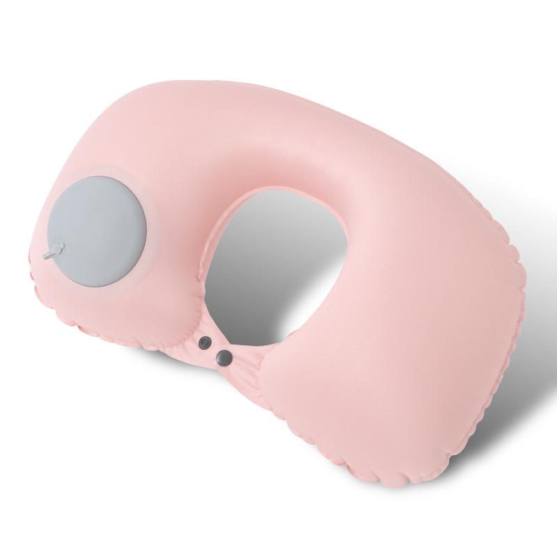 Automatyczna nadmuchiwana poduszka podróżna w kształcie litery U - Przenośna poduszka zapewniająca komfort w samolocie i na zewnątrz