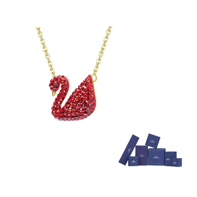 Swarovski Swan Faux Crystal Stone Necklaces Womens F-Original brand box (color random)