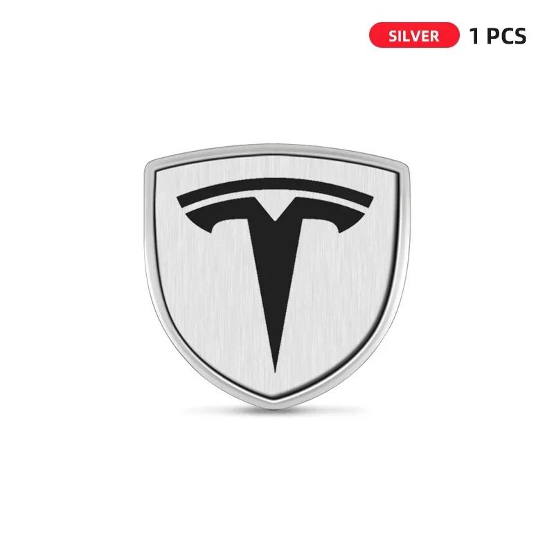 

Автомобильная наклейка Tesla 1/2 шт. 3D Металлический щит Эмблема Наклейки на окно кузова боковую часть автомобиля Для Tesla Model 3 Y S X 2021 Roadster Cybert