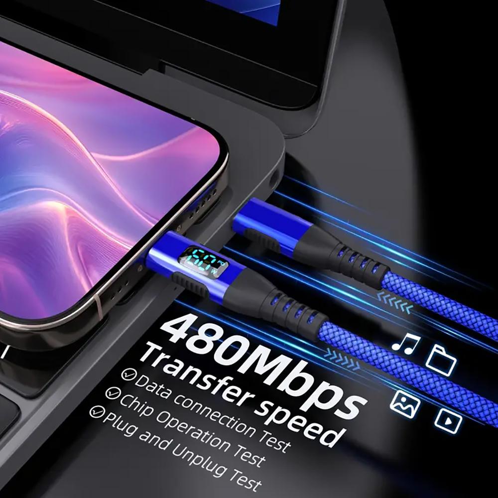 100W USB Type C To USB C Cable PD 100W Fast Charging Data Cable For Xiaomi Samsung Huawei Oppo Phone Type-C Charge Cord 1M 2M 3M