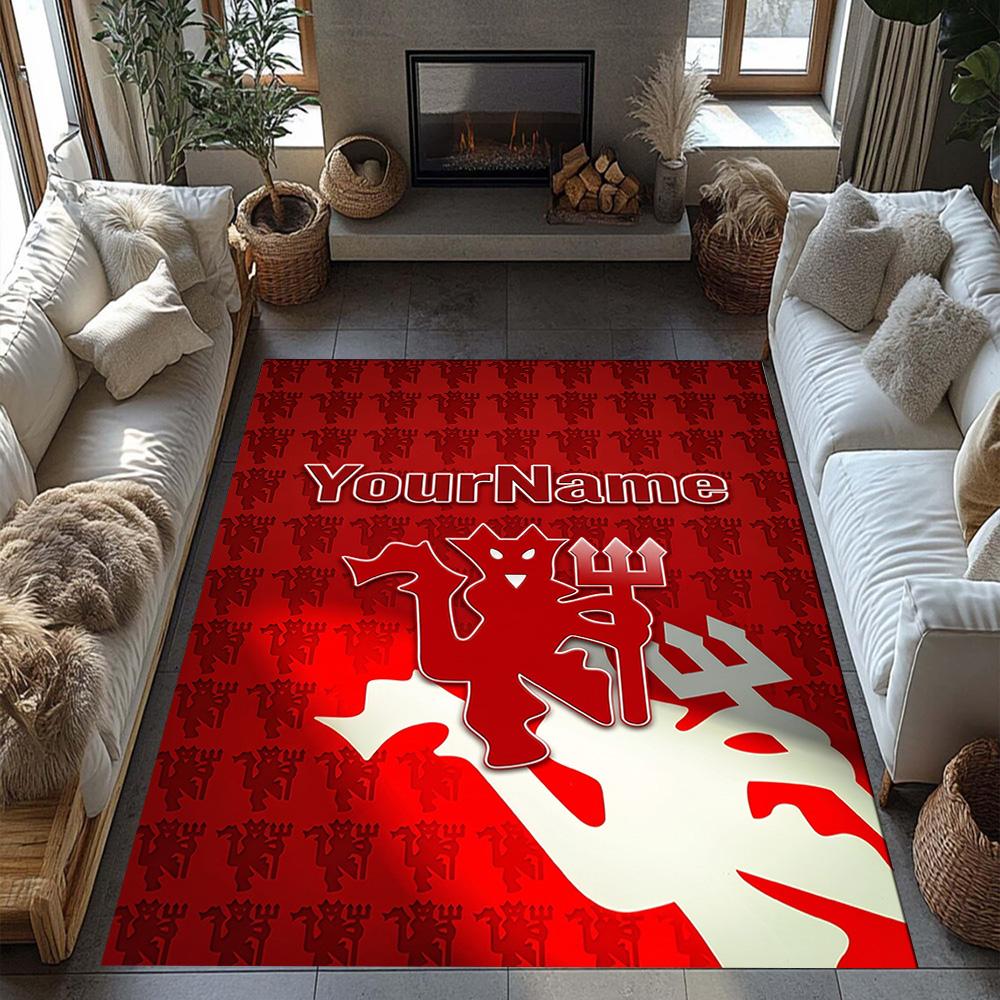 Manchester Customize Your Name Floor Mat Perfect for Game Room Decorate room Foyer Dormitory Antislip Carpet Office home decor