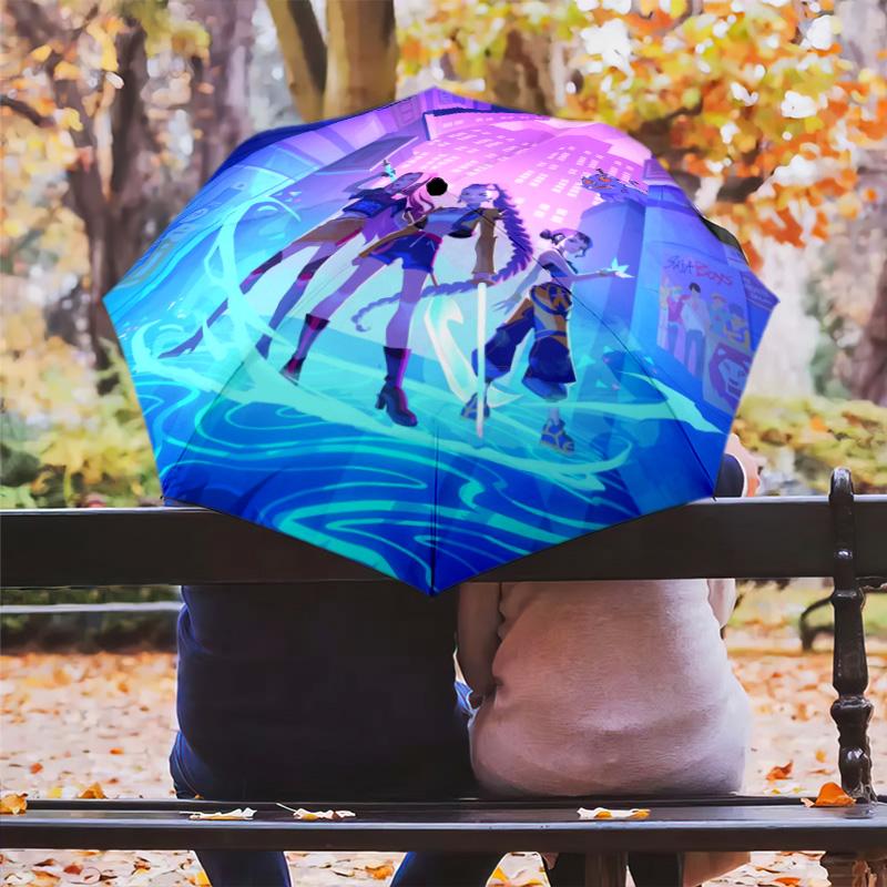 Dynamic Warriors: Action Adventure Folding Umbrella 8 Paraphenoid Bones Travel Three Folds Umbrella Outdoor