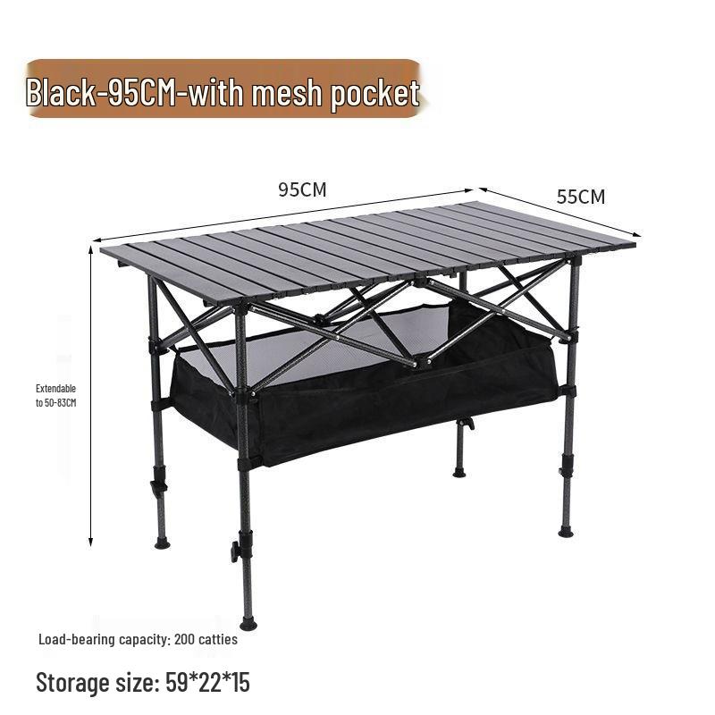 Height-Adjustable Portable Outdoor Picnic Table and Chair Set