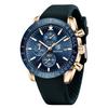 BY BENYAR Chronograph Analog 30M Water Leather Strap Quartz Blue Gift for Men Men's Watch, Resistant, Simple, Stylish, Popular, Formal, Movement,