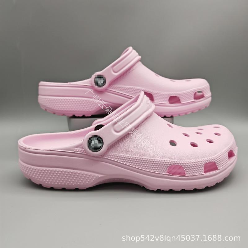 Men's and Women's Beach Shoes Baotou Sandals Outer Wear Couple's Casual Versatile Breathable Hole Shoes Beach Non-slip