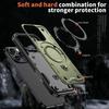For iPhone 16 Pro Case Compatible with MagSafe Military Protection PC+TPU Kickstand Phone Cover