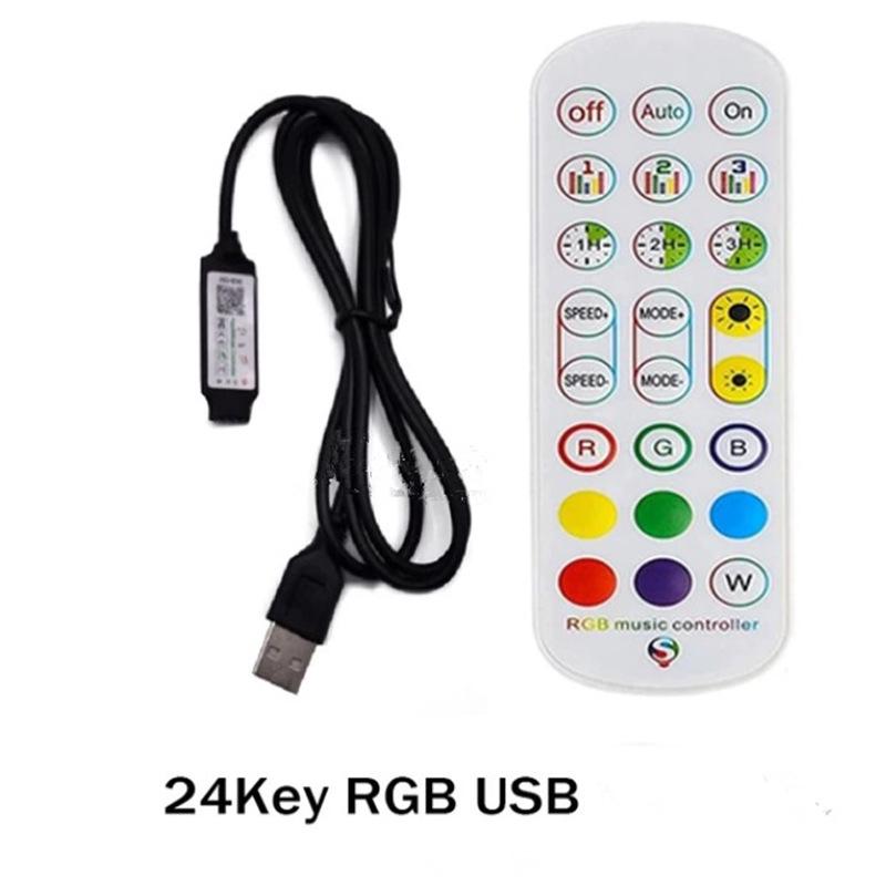 Bluetooth 24-Tasten RGB LED-Streifen-Controller mit Infrarot & App-Dimmung
