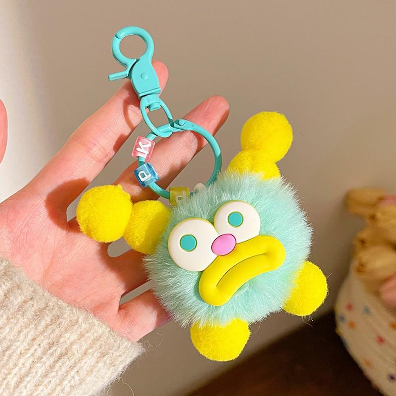 Cute Fur Ball Plush Keychain: Small Doll Pendant for Car, Backpack & More