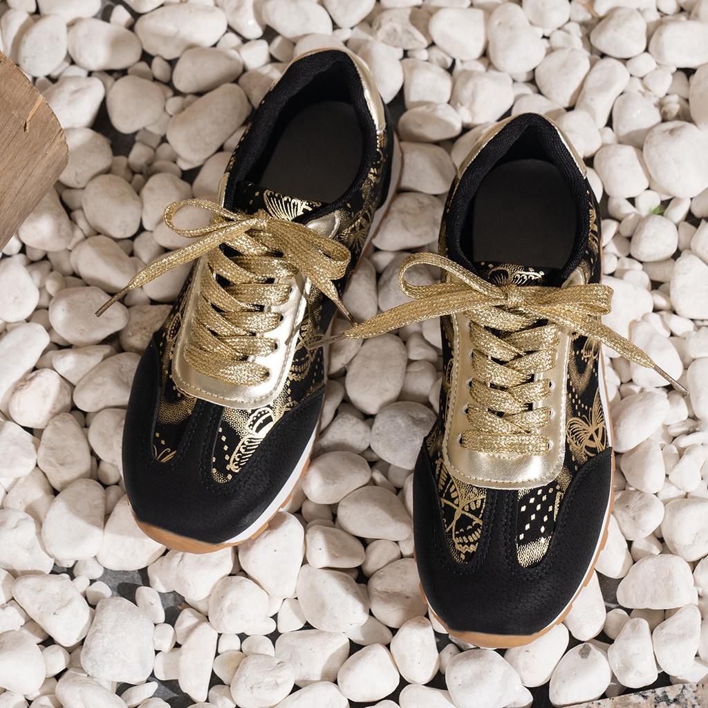 Fashion 2025 Fashion Big Size Autumn New Butterfly Cross-border for Round Head Comfortable Flat Sports Single Shoes Women