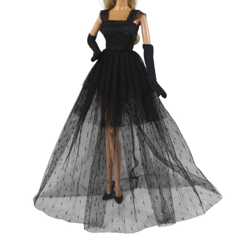 Formal Doll Clothing Accessory for Around 30 Cm Dolls, Tulle Gown Outfit for Shelf Display, Styling, and Photo Use