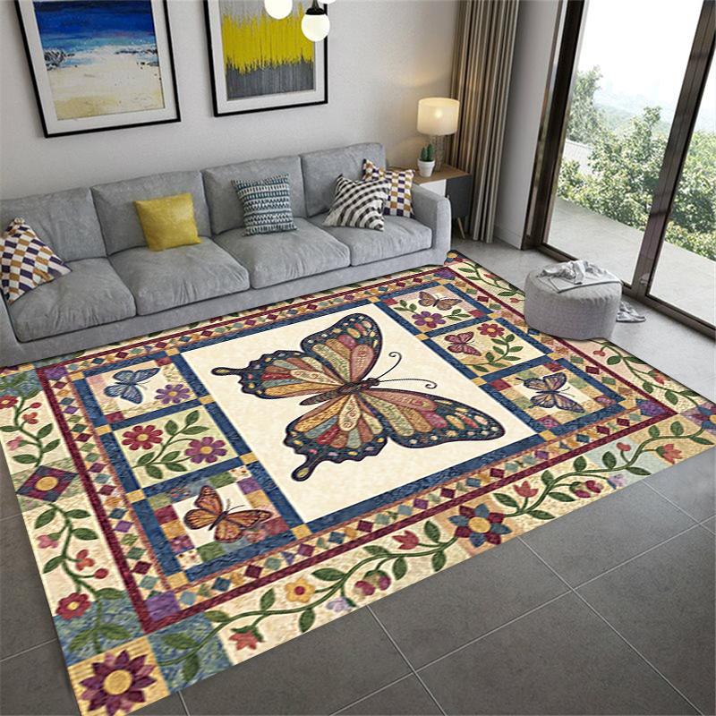 2025 New Butterfly Decoration Carpet Rug for Living Room Bedroom Home Sofa Decoration,Kids play Non-slip Floor Mat26
