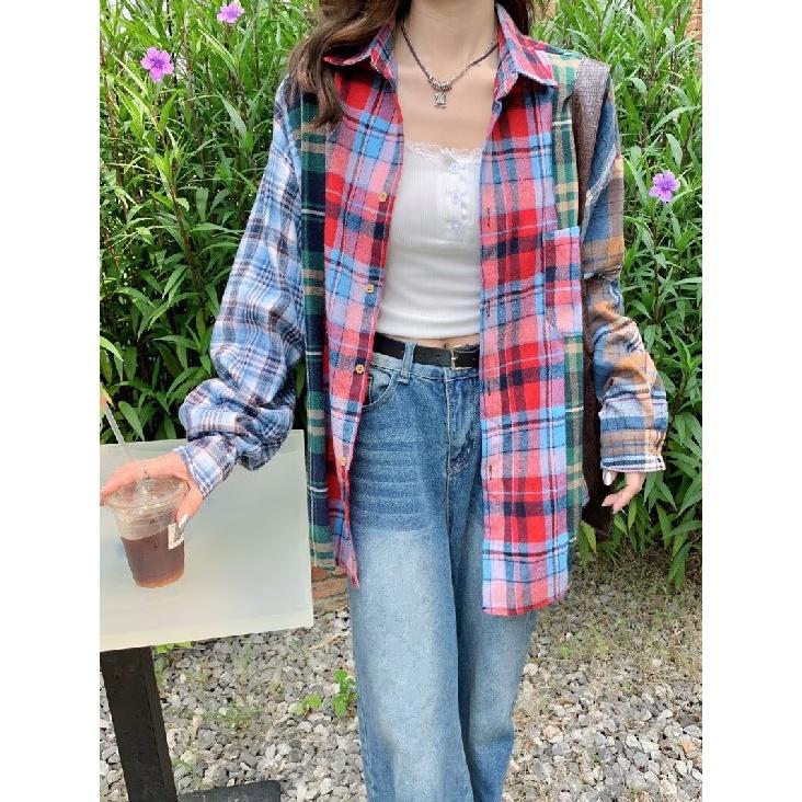 

Рубашка с длинным рукавом с буквенным принтом 2024 года в японском стиле в стиле Гонконга, свободная рубашка для мальчиков, летнее модное универсальное повседневное пальто 3XL красный