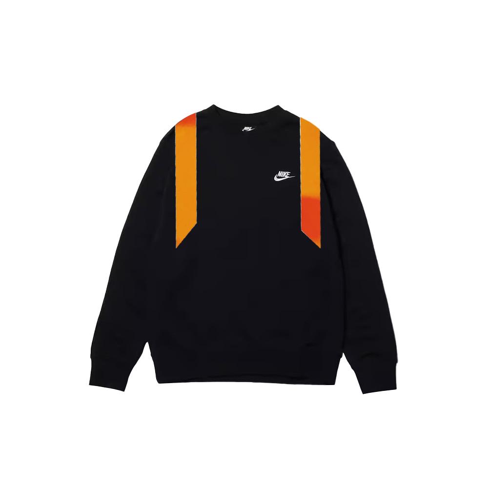 Nike Breathable Outdoor Trendy Color Block Letter Logo Crewneck Sweatshirt Unisex Sweatshirt Black BV2667-010(TEAM702-C18)