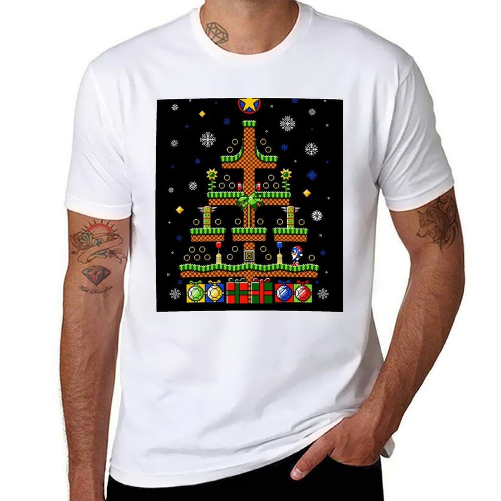Games Christmas Design Sonic Tshirt Fashion Simple Casual Tee Shirt