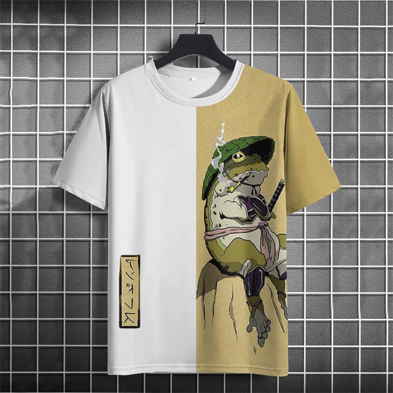 

Ukiyo-E Animal Pattern T Shirt For Men Retro 3D Printed Tees Summer Casual Short Sleeve Round Neck Tops Oversized T-Shirts 6XL