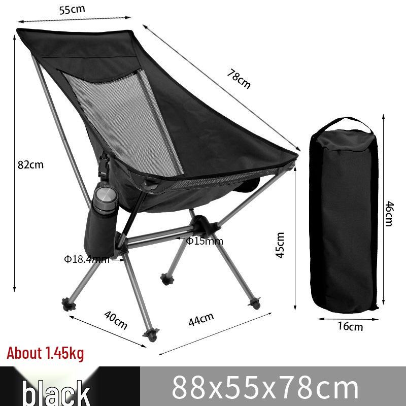Ultra-Light Portable Folding Chair - Ideal for Camping, Fishing, Art, and Beach.